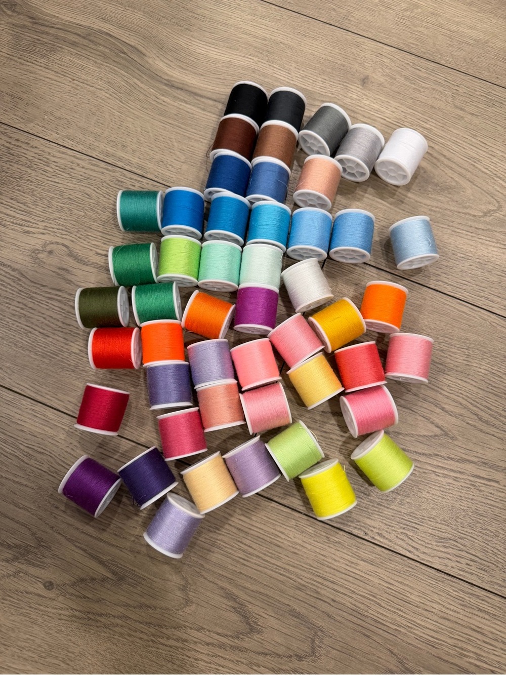 50 colors Assorted Color Sewing Thread Spool Set - Multicolor